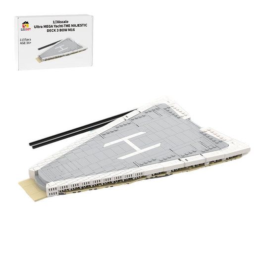 MOC - 230069 1/38 Scale Ultra MEGA Yacht - Part 9 Module 16 Deck 3 Bow Klemmbausteine - LesDiy - Klemmbausteine