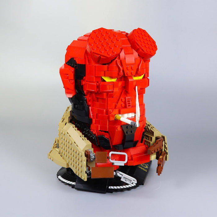 MOC - 98370+MOC - 107204 The Red - HellBoy Bust Klemmbausteine - LesDiy - Klemmbausteine