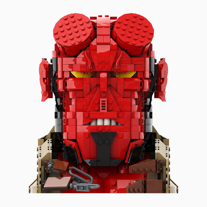 MOC - 98370+MOC - 107204 The Red - HellBoy Bust Klemmbausteine - LesDiy - Klemmbausteine