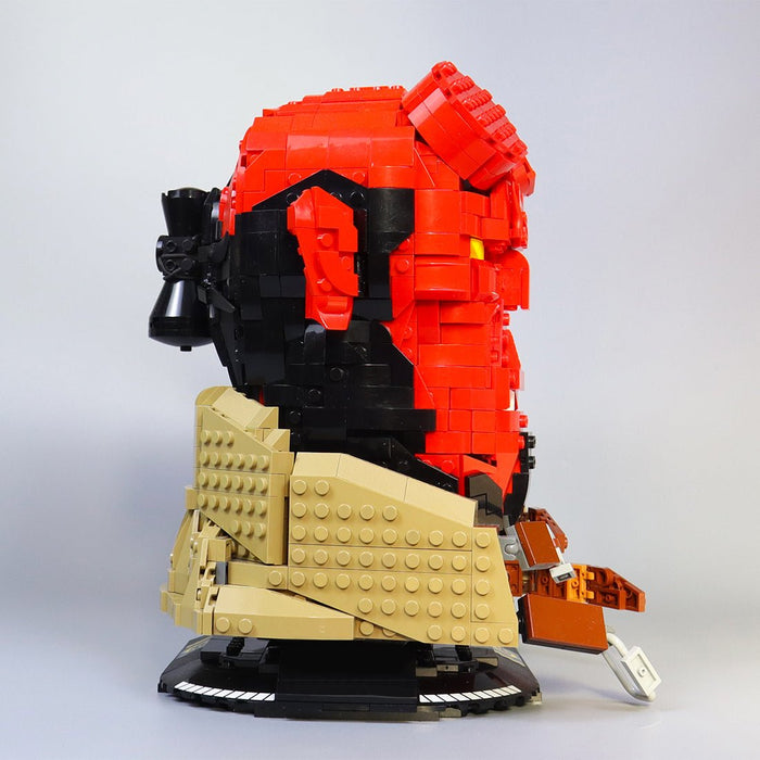 MOC - 98370+MOC - 107204 The Red - HellBoy Bust Klemmbausteine - LesDiy - Klemmbausteine