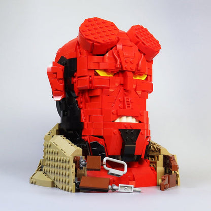 MOC - 98370+MOC - 107204 The Red - HellBoy Bust Klemmbausteine - LesDiy - Klemmbausteine