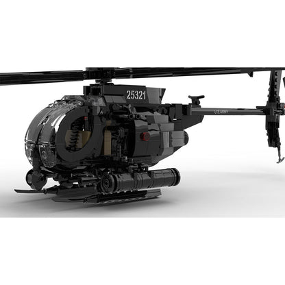 Mocsage MOC - 88275 MH - 6 Little Bird Helicopter Klemmbausteine - LesDiy - Klemmbausteine