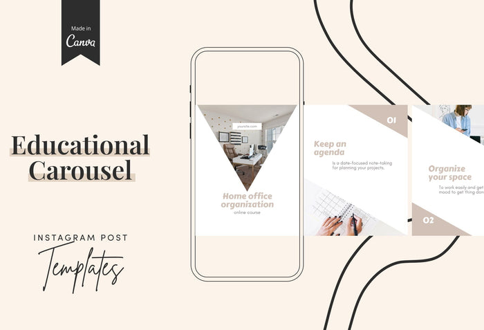 Ladystrategist Natalie Educational 6-Page Carousel Canva Template instagram canva templates social media templates etsy free canva templates