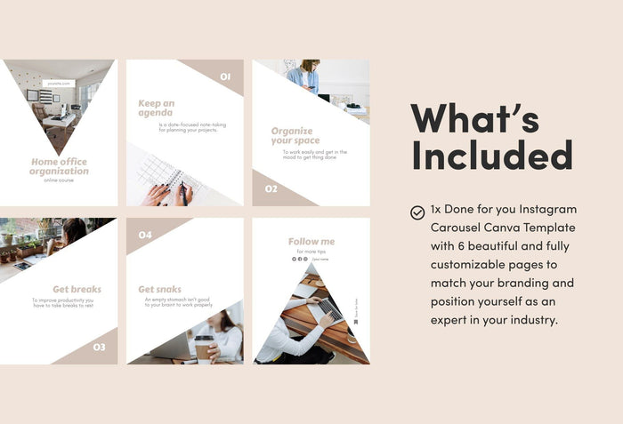 Ladystrategist Natalie Educational 6-Page Carousel Canva Template instagram canva templates social media templates etsy free canva templates