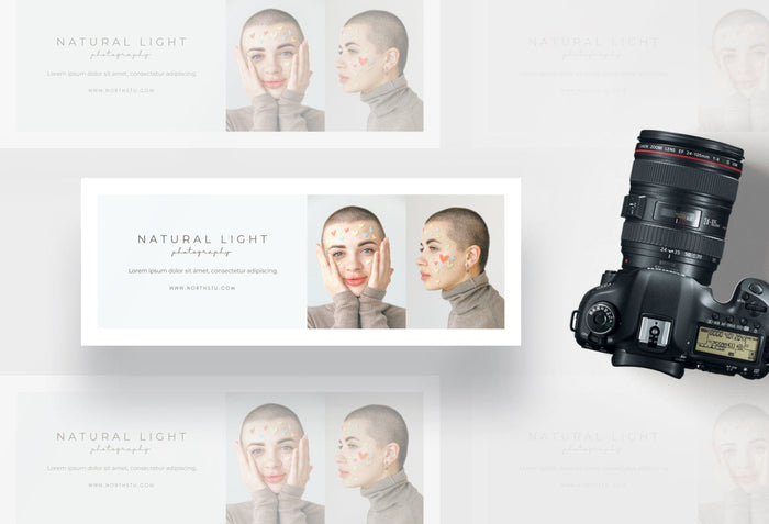 Ladystrategist Natural Light Facebook Cover for Photographers Editable Canva Template instagram canva templates social media templates etsy free canva templates