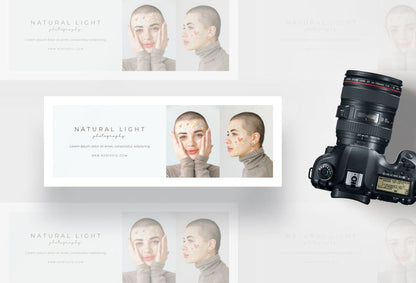 Ladystrategist Natural Light Facebook Cover for Photographers Editable Canva Template instagram canva templates social media templates etsy free canva templates