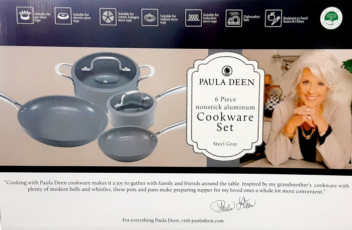 NEW!!  Cookware Set Paula GREY 6pc