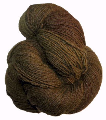 New Zealand Possum Yarn - Hand Dyed Raw Umber