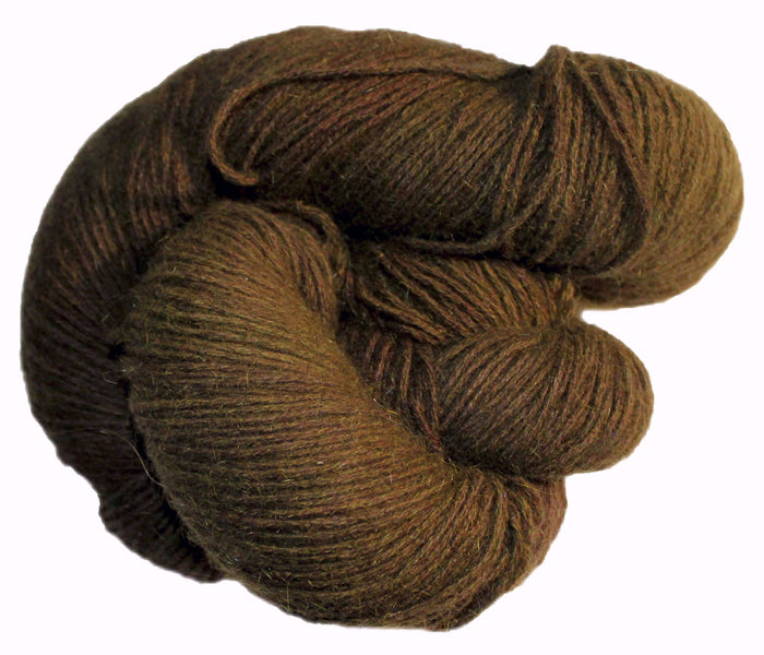 New Zealand Possum Yarn - Hand Dyed Raw Umber