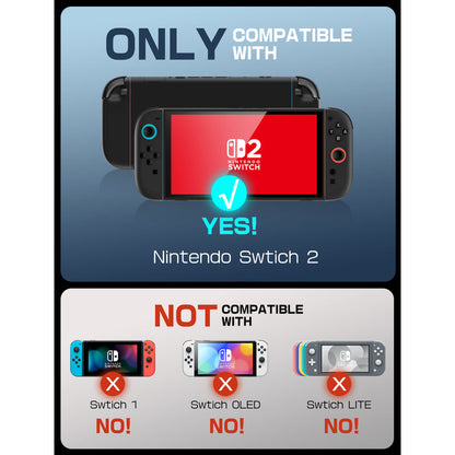 Nintendo Switch 2 Comfortable & Ergonomic Joy-Con Grip (2 Pack) - Black