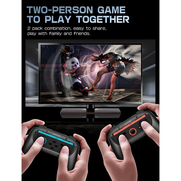 Nintendo Switch 2 Comfortable & Ergonomic Joy-Con Grip (2 Pack) - Black