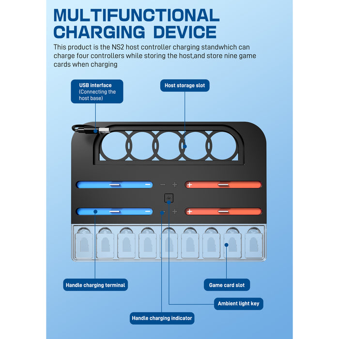 Nintendo Switch 2 Multi-Function Charging & Storage Organizer