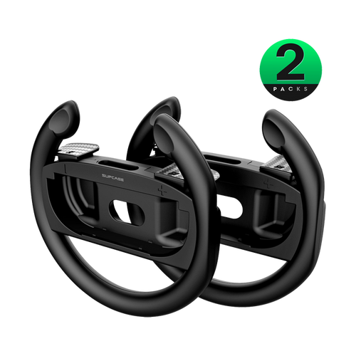 Nintendo Switch 2 Steering & Racing Wheel Joy-Con Grips (2 Pack) - Black