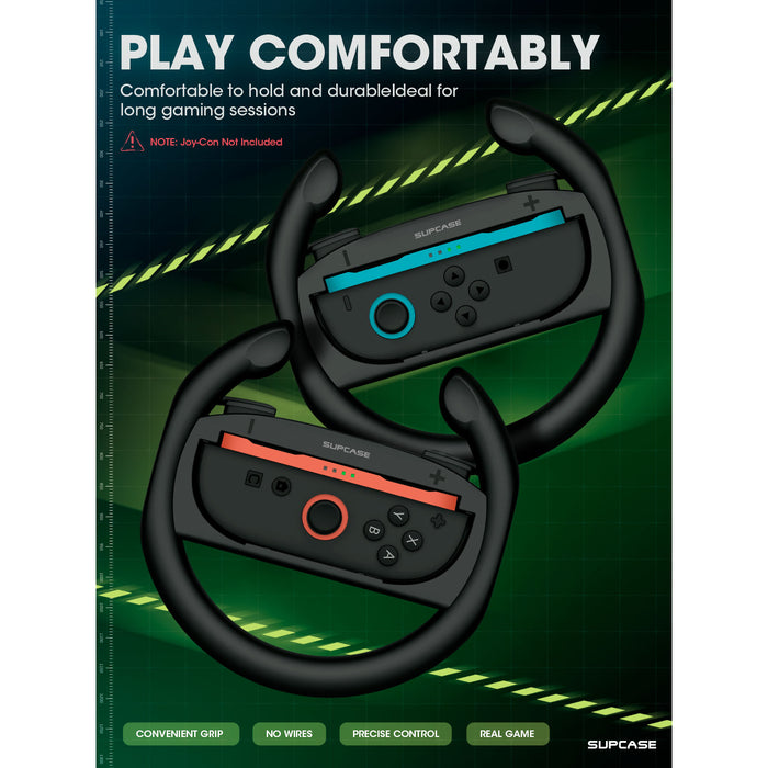 Nintendo Switch 2 Steering & Racing Wheel Joy-Con Grips (2 Pack) - Black