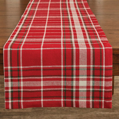 Red Holiday Christmas Noelle Plaid Table Runner