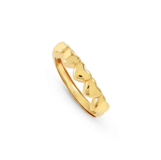 Nomination Armonica Gold Ring - Hearts