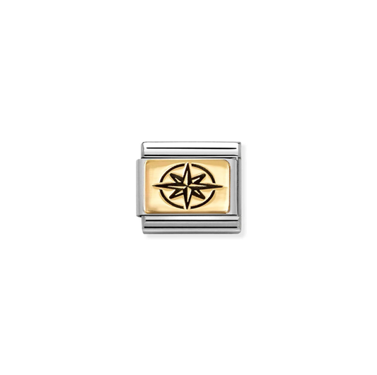 Nomination Classic Gold Windrose Charm