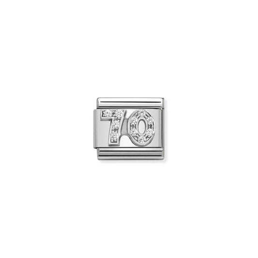 Nomination Classic Link Cubic Zirconia and Silver 70 Charm