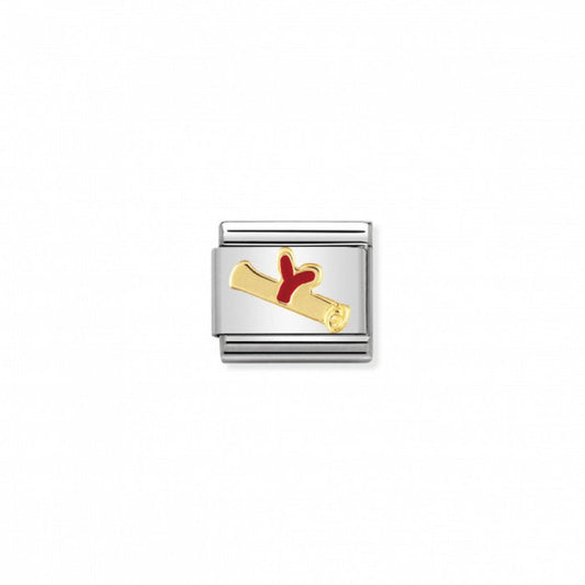 Nomination Classic Link Gold and Enamel Diploma Charm