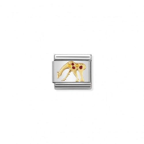 Nomination Classic Link Gold and Enamel Giraffe Charm