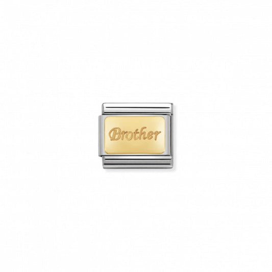 Nomination Classic Link Gold Brother Charm