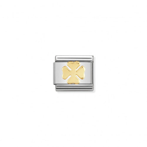 Nomination Classic Link Gold Four-Leaf Clover Charm