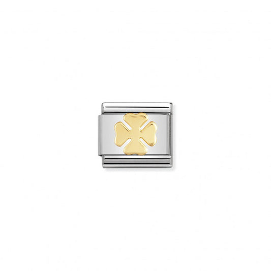 Nomination Classic Link Gold Four-Leaf Clover Charm