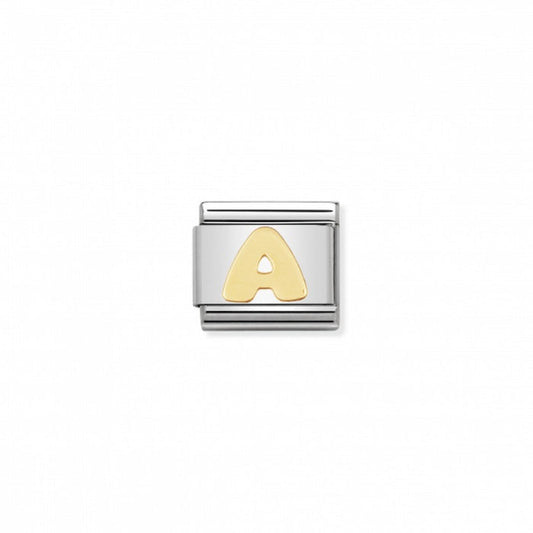 Nomination Classic Link Gold Letter A Charm