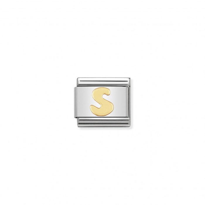 Nomination Classic Link Gold Letter S Charm