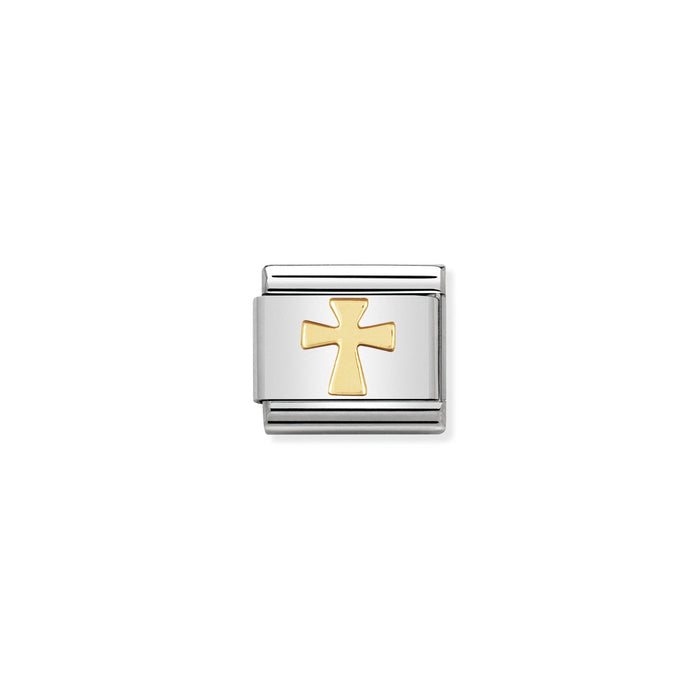 Nomination Classic Link Religious 18K Gold Cross