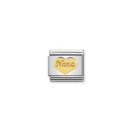Nomination Classic Link Symbols 18K Gold Nana Heart Charm