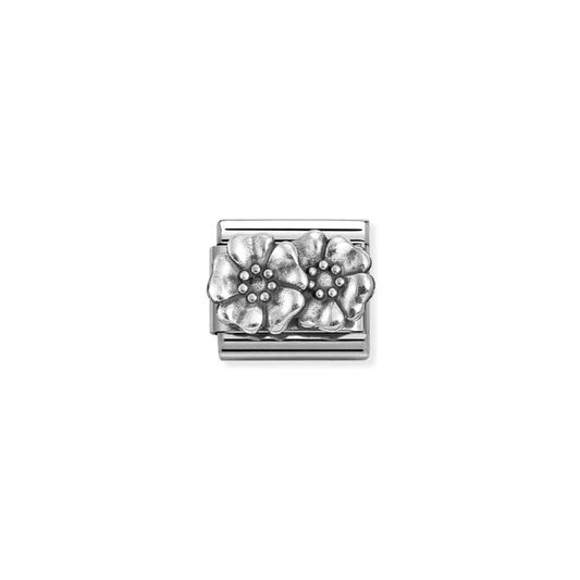 Nomination Classic Silver Charm - Flowers