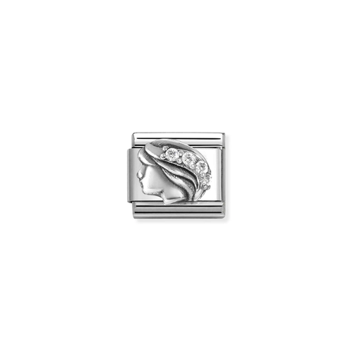 Nomination Classic Silver CZ Virgo Zodiac Charm