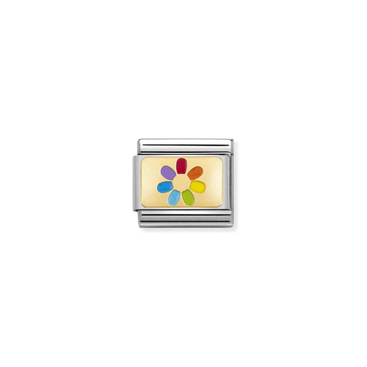 Nomination Composable Classic Gold Charm - Rainbow Flower