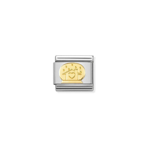 Nomination Composable Classic Gold Charm - Snowglobe With House