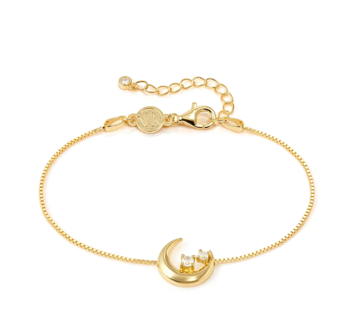 Nomination Dreams Beats Gold CZ Moon Bracelet