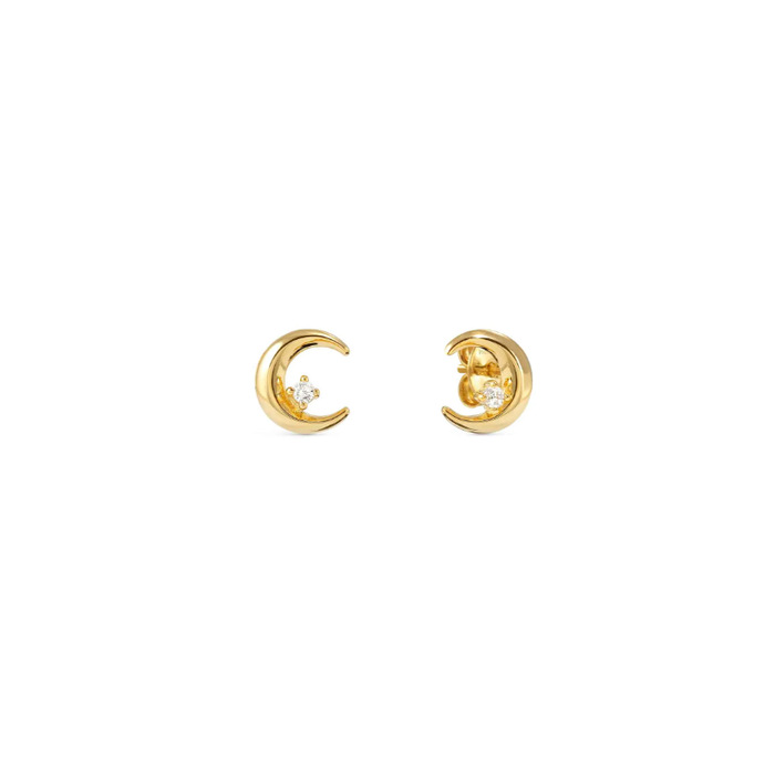 Nomination Dreams Beats Gold CZ Moon Earrings