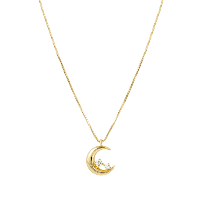 Nomination Dreams Beats Gold CZ Moon Necklace