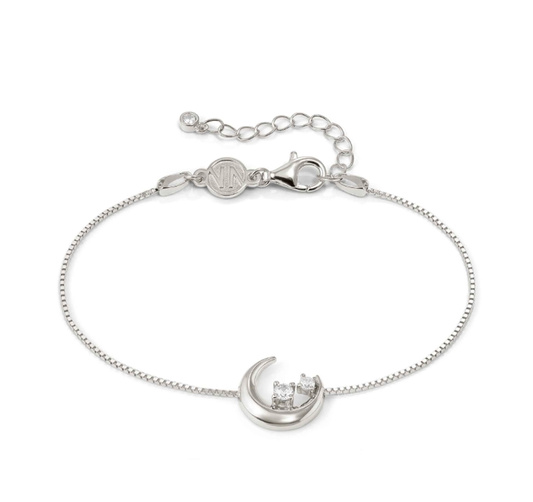 Nomination Dreams Beats Silver CZ Moon Bracelet