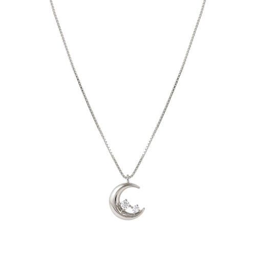 Nomination Dreams Beats Silver CZ Moon Necklace