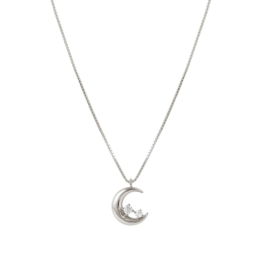 Nomination Dreams Beats Silver CZ Moon Necklace