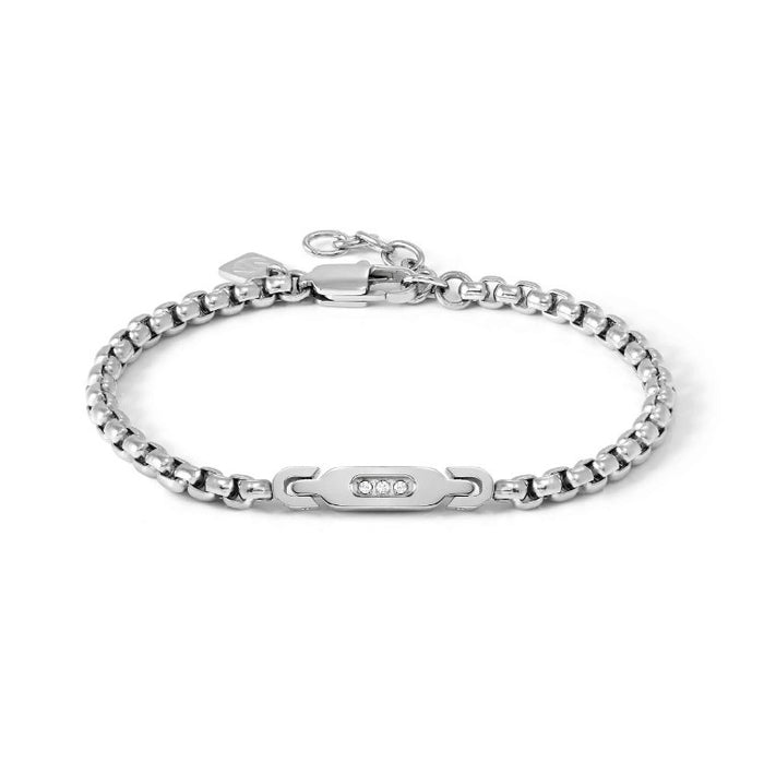 Nomination Manvision Bracelet Silver & CZ Black Stones