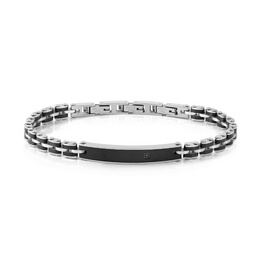 Nomination Strong Bracelet - Black & Silver