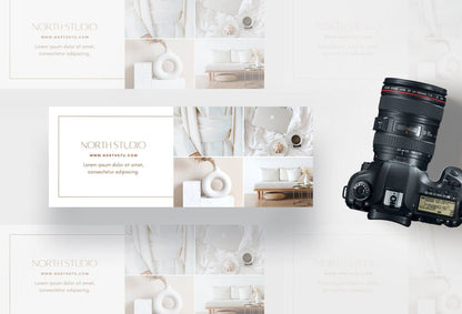 Ladystrategist North Studio Photography Facebook Cover for Photographers Editable Canva Template instagram canva templates social media templates etsy free canva templates