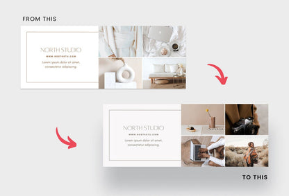 Ladystrategist North Studio Photography Facebook Cover for Photographers Editable Canva Template instagram canva templates social media templates etsy free canva templates
