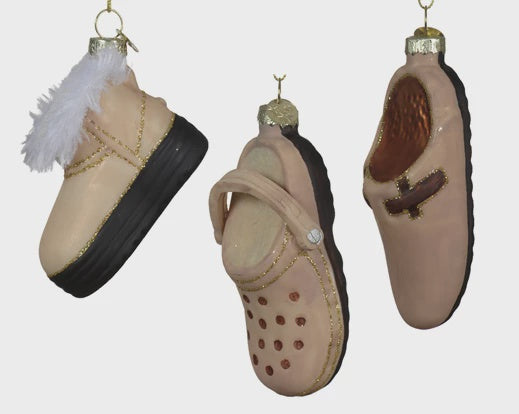 Novelty Shoe Glass Hanging Decoration