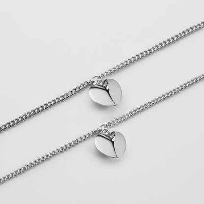 Ocean Heart Mama & Mini Set Silber
