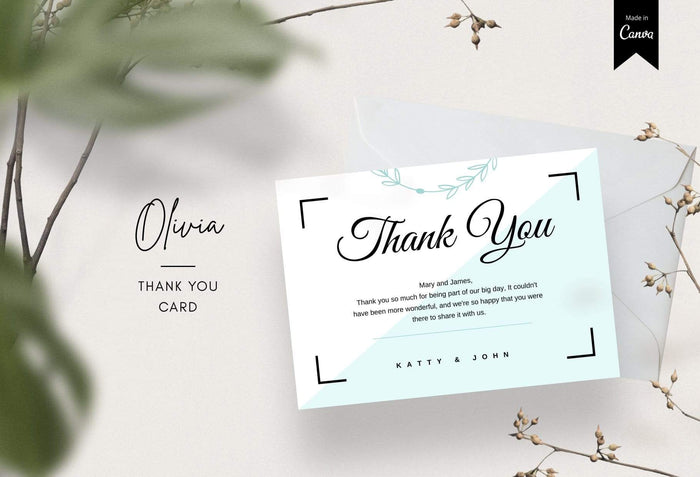 Ladystrategist Olivia Printable Thank You Card Packaging Insert Note Canva Template instagram canva templates social media templates etsy free canva templates