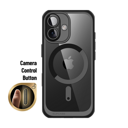 OPEN BOX | iPhone 16 6.1 inch Unicorn Beetle MAG Slim Clear MagSafe Camera Control Button Case - Black