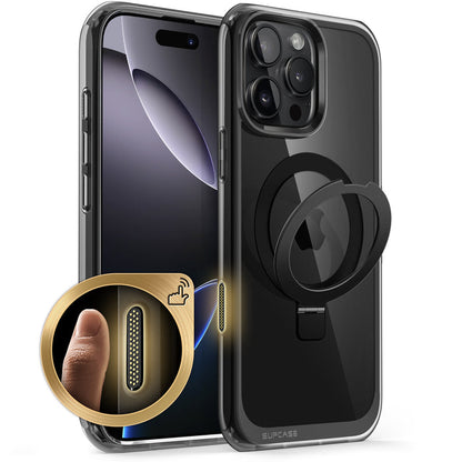 OPEN BOX | iPhone 16 Pro Max 6.9 inch Unicorn Beetle MAG Stand Slim Clear MagSafe Camera Control Button Case - Black